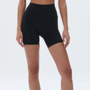 Adanola Black High-Waist Athletic Bike Shorts